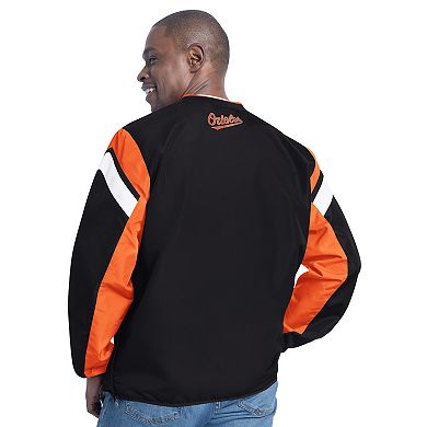 Men's G-III Sports by Carl Banks Black Baltimore Orioles Double Coverage V-Neck Pullover