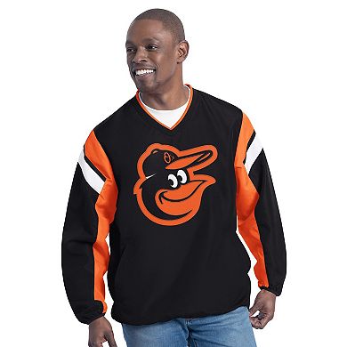 Men's G-III Sports by Carl Banks Black Baltimore Orioles Double Coverage V-Neck Pullover
