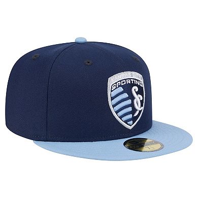 Men's New Era Navy Sporting Kansas City 2025 Kickoff 59FIFTY Fitted Hat