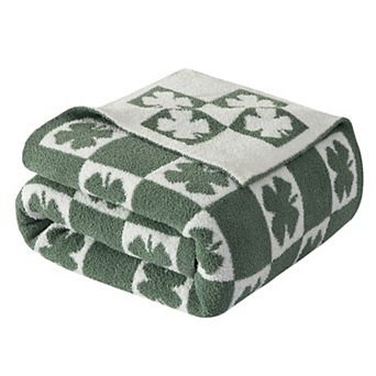 Elegant Comfort 50" x 70" Ultra Soft Checkered Knitted Throw Blanket