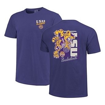 Men's Purple LSU Tigers Comfort Colors Mascot Dunk T-Shirt