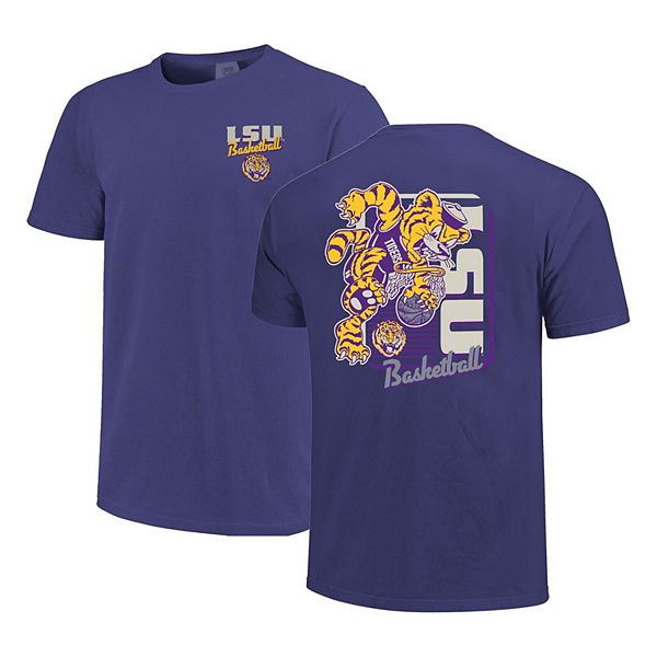 Men's Purple LSU Tigers Comfort Colors Mascot Dunk T-Shirt