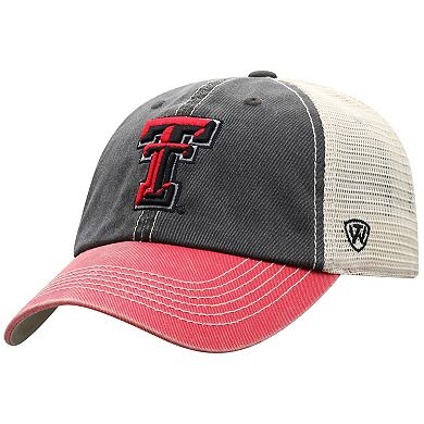 Men's Top of the World Black/Red Texas Tech Red Raiders Off-Road Adjustable Hat