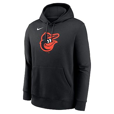 Men's Nike Black Baltimore Orioles Logo Club Fleece Pullover Hoodie
