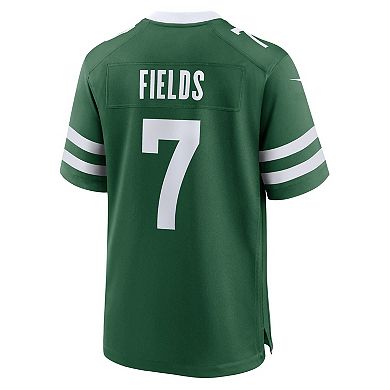 Men's Nike Justin Fields Legacy Green New York Jets Game Player Jersey