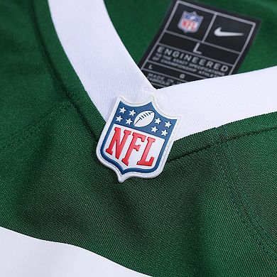 Men's Nike Justin Fields Legacy Green New York Jets Game Player Jersey