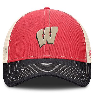 Men's Top of the World Red/Black Wisconsin Badgers Off-Road Trucker Adjustable Hat