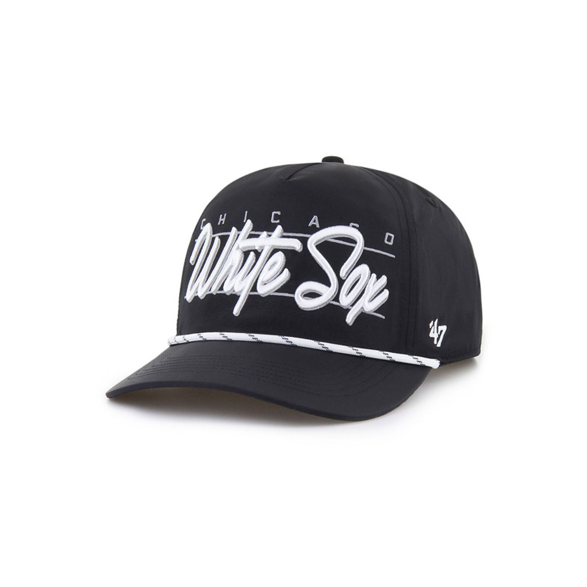 Mens 47  Black Chicago White Sox Condor Hitch Adjustable Hat