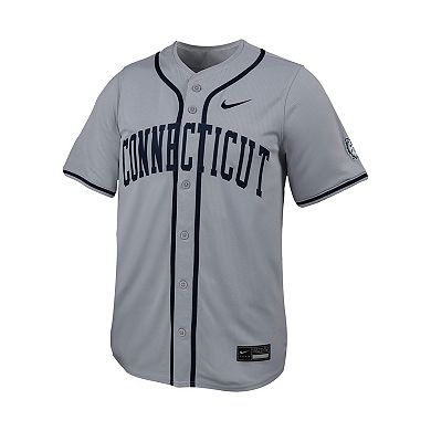 Men's Nike Gray UConn Huskies Limited Baseball Jersey