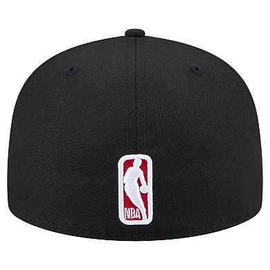Men's New Era Black Chicago Bulls State Stitch 59FIFTY Fitted Hat