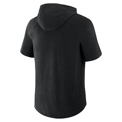 Men's Fanatics Black Baltimore Orioles Clubhouse Optimal Play Raglan Short Sleeve Pullover Hoodie
