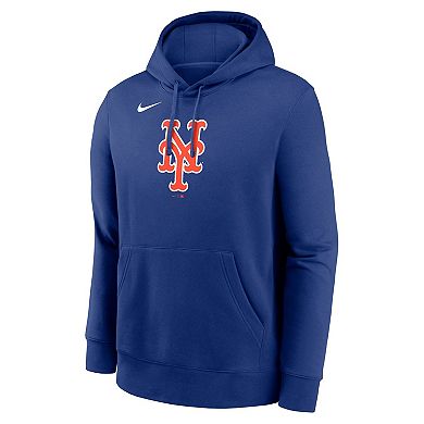 Men's Nike Royal New York Mets Logo Club Fleece Pullover Hoodie