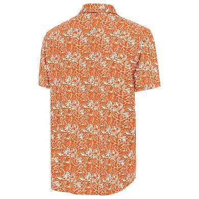Men's Antigua Orange San Francisco Giants Resort Button-Up Shirt