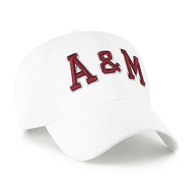 Men's '47 White Texas A&M Aggies Clean Up Adjustable Hat
