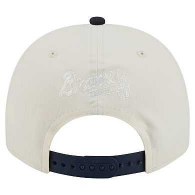Men's New Era White Atlanta Braves Team Scribble Golfer Adjustable Hat