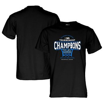Men's Blue 84 Black UCLA Bruins 2025 Big Ten Women's Basketball Conference Tournament Champions Locker Room T-Shirt