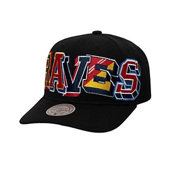 Men's Mitchell & Ness Black Atlanta Braves Hyper Type Pro Crown Snapback Hat