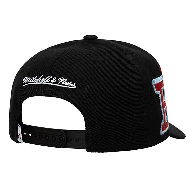 Men's Mitchell & Ness Black Atlanta Braves Hyper Type Pro Crown Snapback Hat