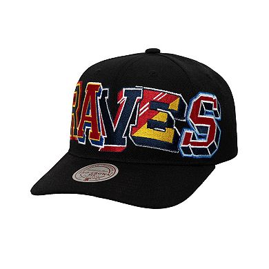 Men's Mitchell & Ness Black Atlanta Braves Hyper Type Pro Crown Snapback Hat