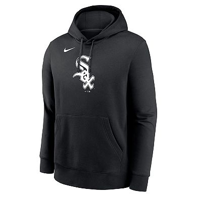 Men's Nike Black Chicago White Sox Logo Club Fleece Pullover Hoodie