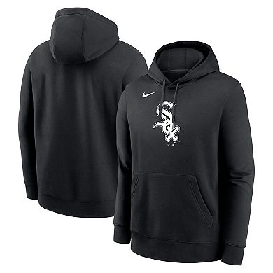 Men's Nike Black Chicago White Sox Logo Club Fleece Pullover Hoodie