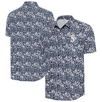 Men's Antigua Navy Seattle Mariners Resort Button-Up Shirt