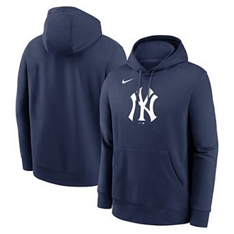 Men's Nike Navy New York Yankees Logo Club Fleece Pullover Hoodie