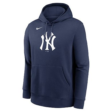 Men's Nike Navy New York Yankees Logo Club Fleece Pullover Hoodie