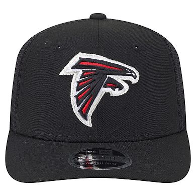 Men's New Era Black Atlanta Falcons Main Trucker 9SEVENTY Stretch-Snap Hat