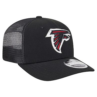 Men's New Era Black Atlanta Falcons Main Trucker 9SEVENTY Stretch-Snap Hat