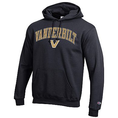 Men's Champion Black Vanderbilt Commodores Arch Over Logo Pullover Hoodie