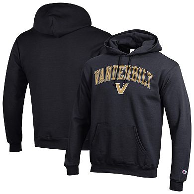 Men's Champion Black Vanderbilt Commodores Arch Over Logo Pullover Hoodie
