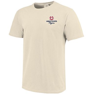 Men's Cream Dayton Flyers Comfort Colors Mascot Overlay T-Shirt