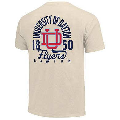 Men's Cream Dayton Flyers Comfort Colors Mascot Overlay T-Shirt