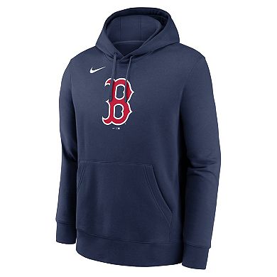 Men's Nike Navy Boston Red Sox Logo Club Fleece Pullover Hoodie