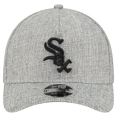 Men's New Era Gray Chicago White Sox Cotton Weave M-Crown A-Frame 9FORTY Adjustable Hat