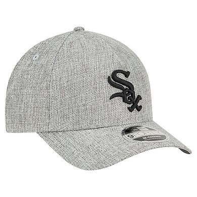 Men's New Era Gray Chicago White Sox Cotton Weave M-Crown A-Frame 9FORTY Adjustable Hat
