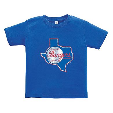 Toddler Soft as a Grape Royal/Gray Texas Rangers Cooperstown Collection Two-Pack T-Shirt Set