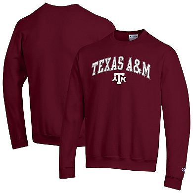 Men's Champion Maroon Texas A&M Aggies Arch Over Logo Pullover Sweatshirt