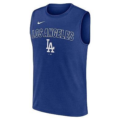 Men's Nike Royal Los Angeles Dodgers Knockout Performance Muscle Tank Top
