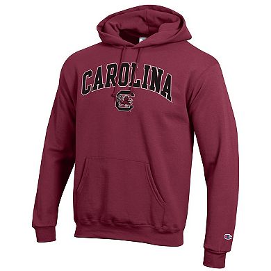 Men's Champion Garnet South Carolina Gamecocks Arch Over Logo Pullover Hoodie