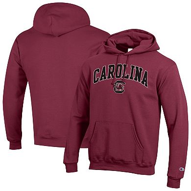 Men's Champion Garnet South Carolina Gamecocks Arch Over Logo Pullover Hoodie