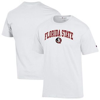 Men's Champion White Florida State Seminoles Arched Logo T-Shirt