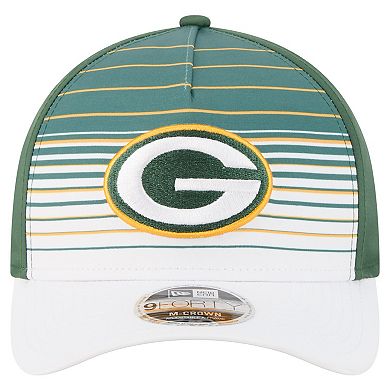 Men's New Era White/Green Green Bay Packers Adventure Gradient 9FORTY M-Crown A-Frame Adjustable Hat
