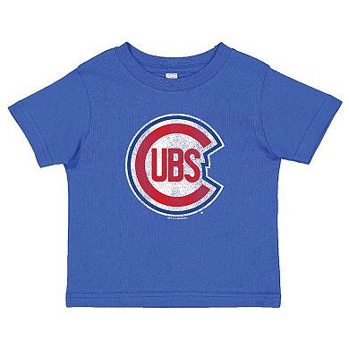 Toddler Soft as a Grape Royal/Heather Gray Chicago Cubs Cooperstown Collection Two-Pack T-Shirt Set