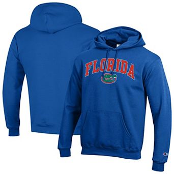 Men's Champion Royal Florida Gators Arch Over Logo Pullover Hoodie