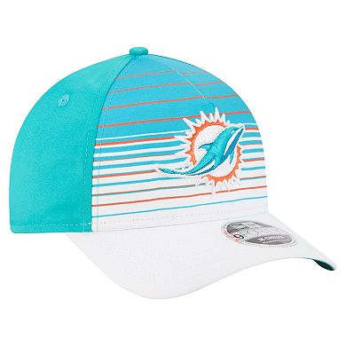 Men's New Era White/Aqua Miami Dolphins Adventure Gradient 9FORTY M-Crown A-Frame Adjustable Hat