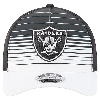 Men's New Era White/Black Las Vegas Raiders Adventure Gradient 9FORTY M-Crown A-Frame Adjustable Hat