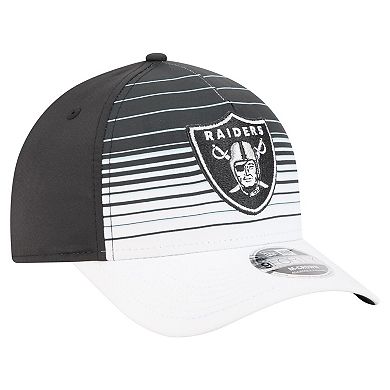 Men's New Era White/Black Las Vegas Raiders Adventure Gradient 9FORTY M-Crown A-Frame Adjustable Hat