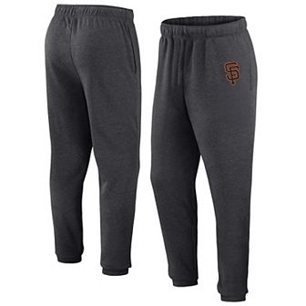 Men's Fanatics Heather Charcoal San Francisco Giants Fleece Jogger Pants